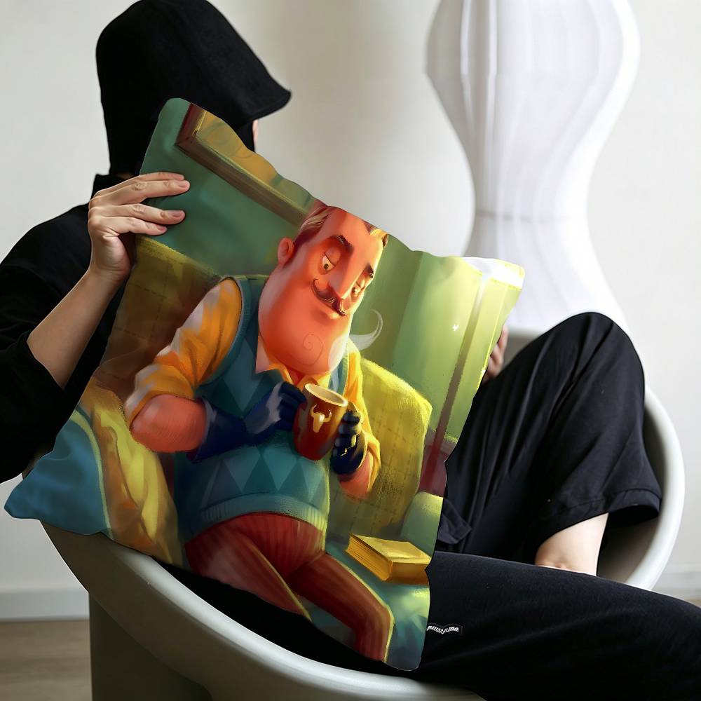 Game Hello NNeighbor  Cushion Cover Car Throw Pillow Case For Sofa Car Christmas Gift xcm xcm