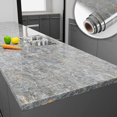Dark Gray Marble Contact Paper Self Adhesive Waterproof Kitchen Wallpaper Peel and Stick Paper