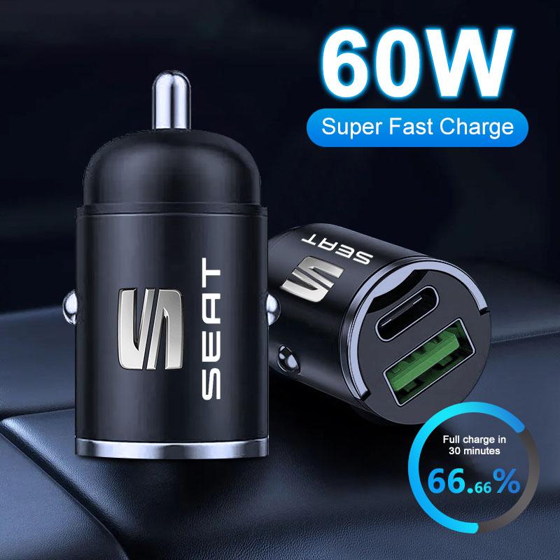 Micro Car Quick Charger Vehicle Cigarette Lighter Convert Plug Car Accessories for SEAT Leon FR 5 6 MII Altea 5F Ibiza Toledo Cordoba Alhambra MK3