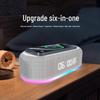 Multifunktionaler Bluetooth-Lautsprecher mit Wecker, kabellosem Ladegerät & Nachtlicht