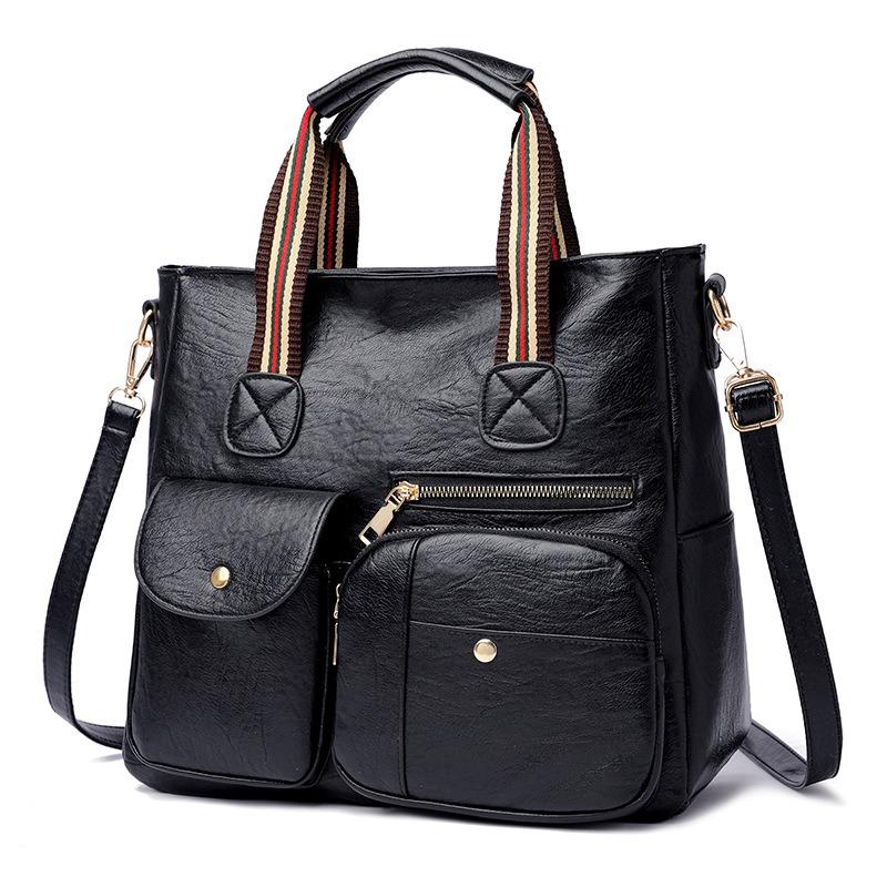 Crossbody Bag Handheld Bag Large Capacity Multi-Pocket Fashion Euro-American New Shoulder Bag Middle-Aged Mom Bag Outdoor Travel