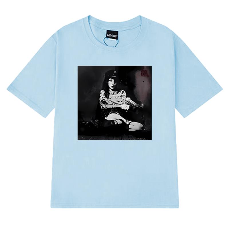 Horká zpěvačka YEULE Evangelic Girl Is A Gun Album Tričko Pánské Dámské vintage Oversized trička s krátkým rukávem Unisex 100% bavlna Topy