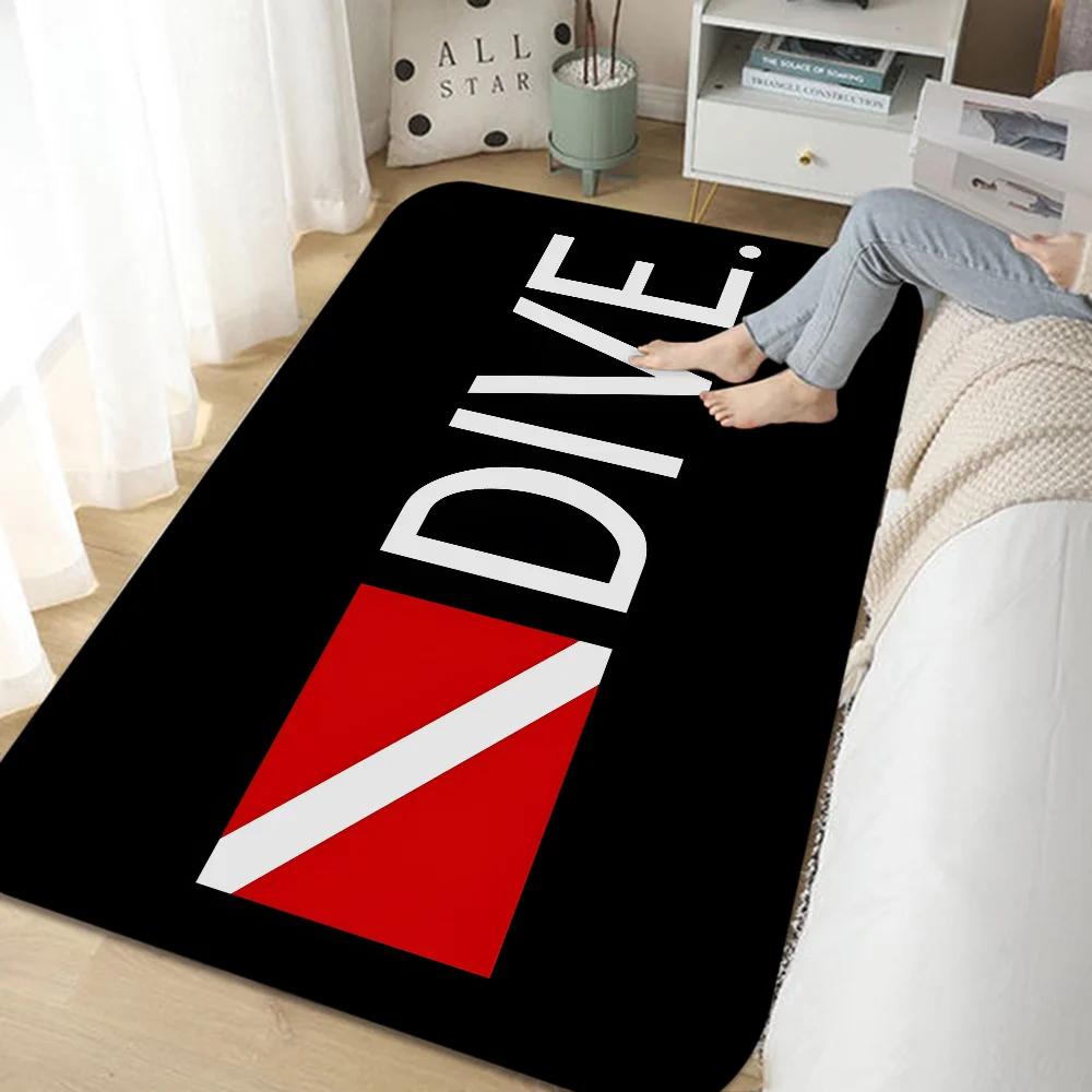 Dive Scuba Diving Entrance Door Mat Nordic Style Bedroom Living Room Doormat Home Balcony Anti-Slip Modern Home Decor