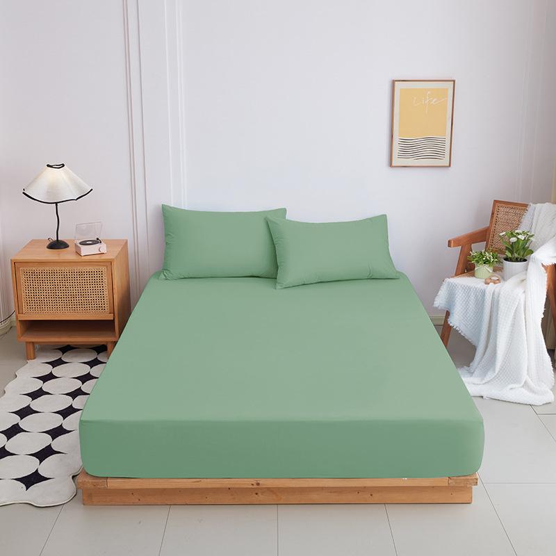 Napínací prostěradlo s gumičkou Jednobarevný chránič matrace pro jednolůžkové, dvoulůžkové a king postele 100% bavlna