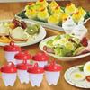 6pcs Egg Cooker Flexible Silicone Non-Stick Kitchen Cooking Boiled Eggs Poachers Separator Steamer Egg Mold Cup Accessories