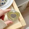 Japanese Small Fresh Glitter, Sequined Love Mirror, Mobile Phone, Airbag Bracket, Rhinestone, Magnetic Paste, Desktop Support Frame