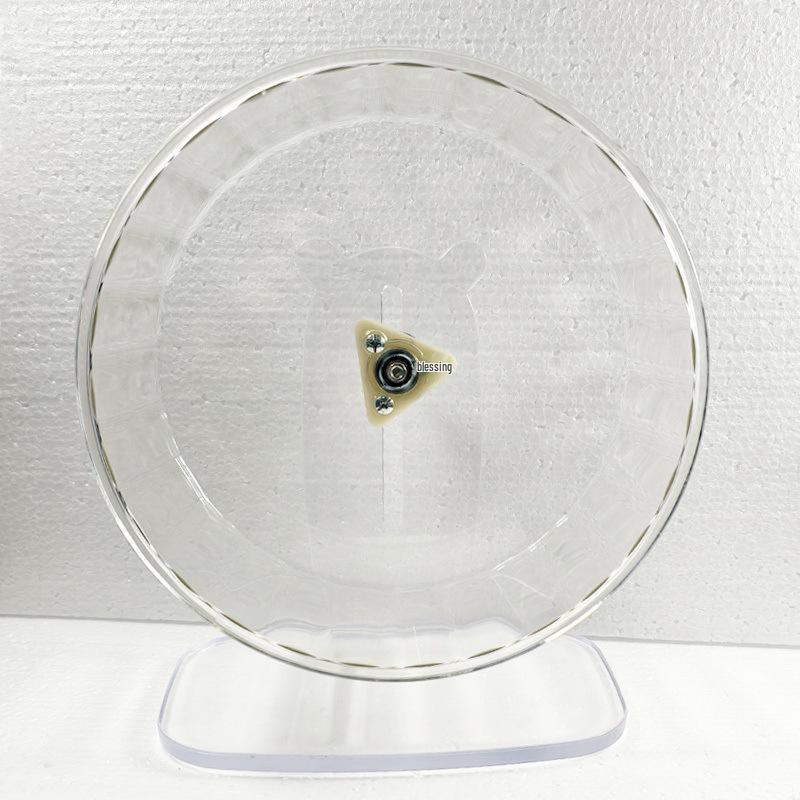 Silent Hamster Exercise Wheel: Transparent Treadmill and Stand for Boredom Relief and Fitness.