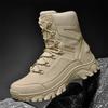 Men Tactical Boot Ankle Waterproof Desert Military Hunting Hiking Shoes Unisex Lace Up Male Army Brand Motorcycle Climbing Shoes