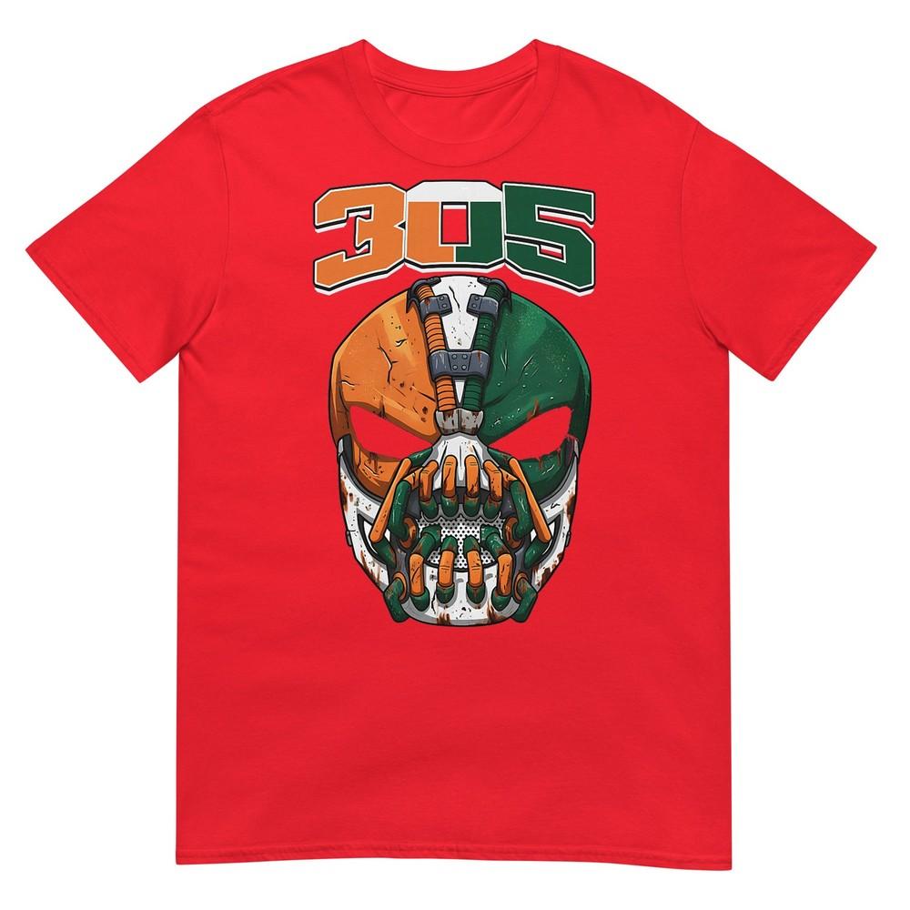 Miami 305 Mask Gritty Orange Green South Florida Design Tshirt S