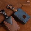 Leather Car Key Case For Volvo S90 V90 XC40 XC90 2015-2018 Smart Keyless Remote Fob Cover Protector Bag Auto Accessories