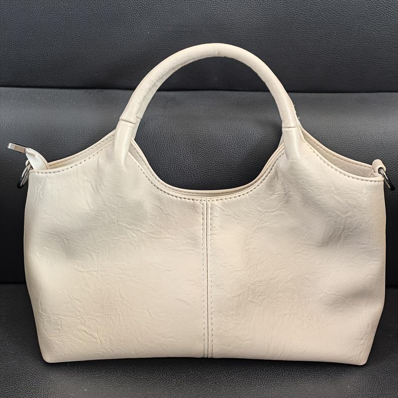 

Large Capacity Leather Women s Bags, Zipper Closure Handbag, Crossbody Bag, Fashion Versatile Casual, Suitable for Commuting Use бежевый
