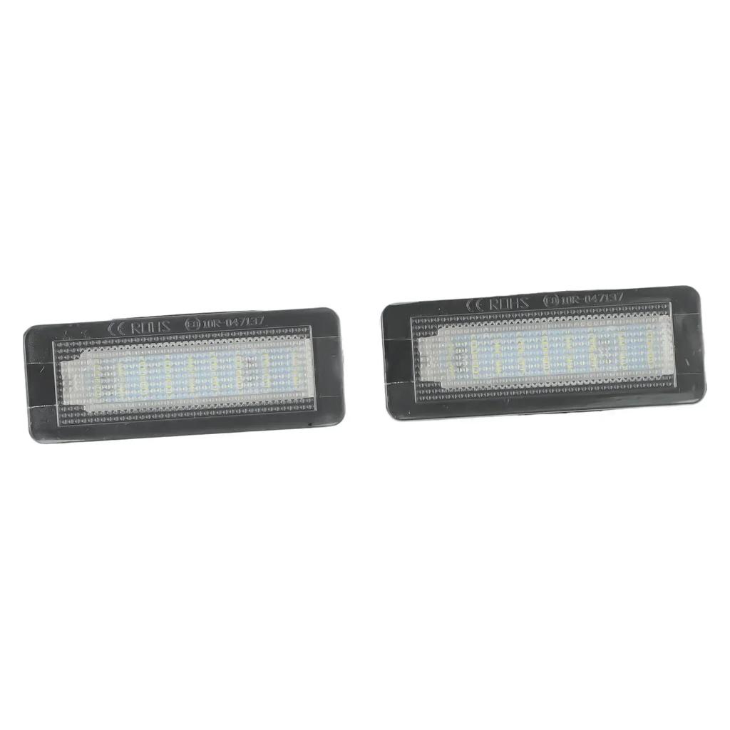 2pcs Car LED License Plate Lights White For Smart Fortwo Coupe /Convertible /Cabrio 450 451 W450 W451 W453 Low Consumption