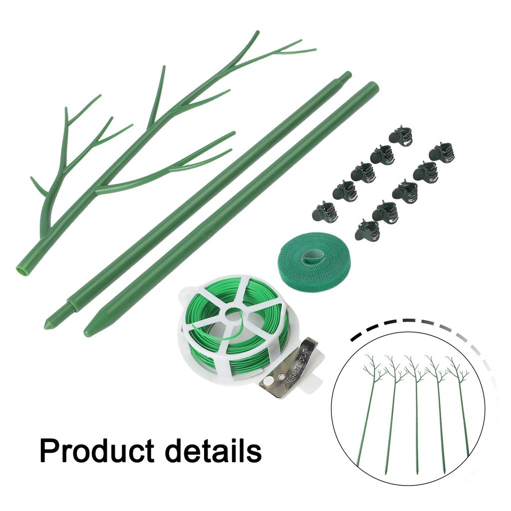 Detachable Plant Supports Climbing Plant Stakes Home Garden Setup 10 Orchid Clips Included UV Resistant Plant Support Stakes
