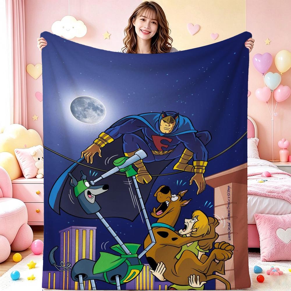 Cool Scoobydoo Cartoon Anime Blanket Comfortable Skinfriendly Throw Blanket For Living Room Bedroom Recliner Party Decor Christmas Gift