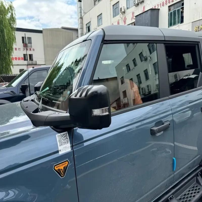 For Ford Bronco 2024 2025 ABS black Side Mirror Cover Rearview Mirror Cap Reverse Mirror Shell Sticker Exterior accessories