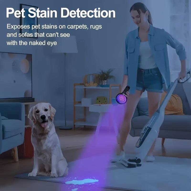 1Support 100Piece LED UV395nm Flashlight IPX4Highly Waterproof Heavy-duty Aluminum Alloy Blacklight Lamp Used for Detecting Scorpions, Pet Urine