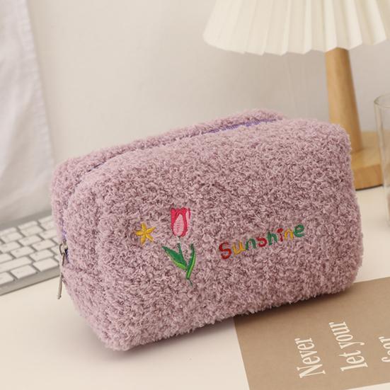 

Косметичка большой емкости с буквенным принтом пылезащитная портативная дорожная INS Tulip Soft фиолетовый