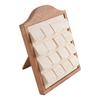 Walnut Wood Multiple Rings Display Stand Sturdy Structure Ideal For Jewelry Shops And Exhibitions
