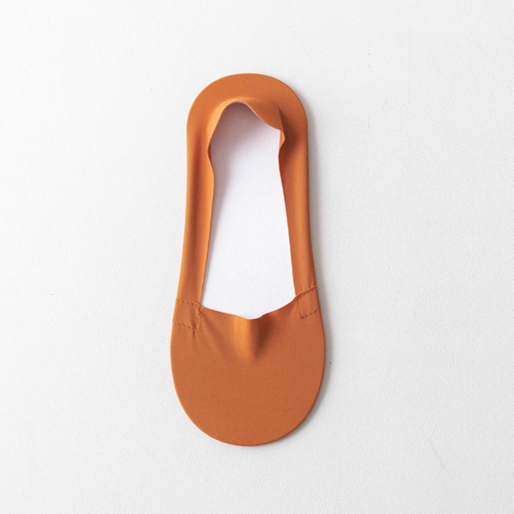 Women Invisible No Show Socks Breathable Thin Ice Silk Low Cut Silicone Non Slip Socks Five Pairs Set for Everyday Use
