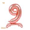 Standing Number 9 Foil for Birthday Party Decorations