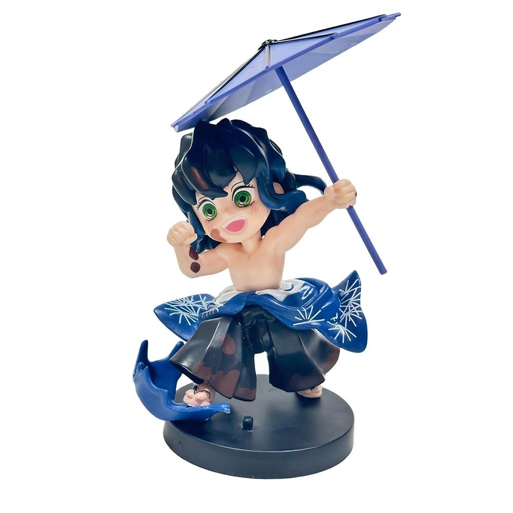 New Demon Slayer Plum Rain Season Blind Box Q Version Figures Umbrella Scene PVC Collectible Model Toy Gift for Anime Fans