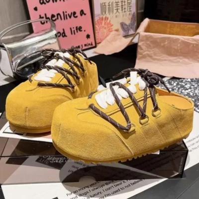 Fashion Platform Flats Slippers Women Mules Shoes Casual Sneakers Woman Sandals Summer 2025 Trend Lace-Up Running Designer Zapatos Mujer