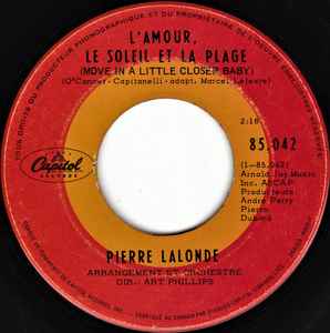 

7inch Record PIERRE LALONDE - L amour, Le Soleil Et La Plage = Mo 85042 CAPITOL 1969 Canada Rock Used