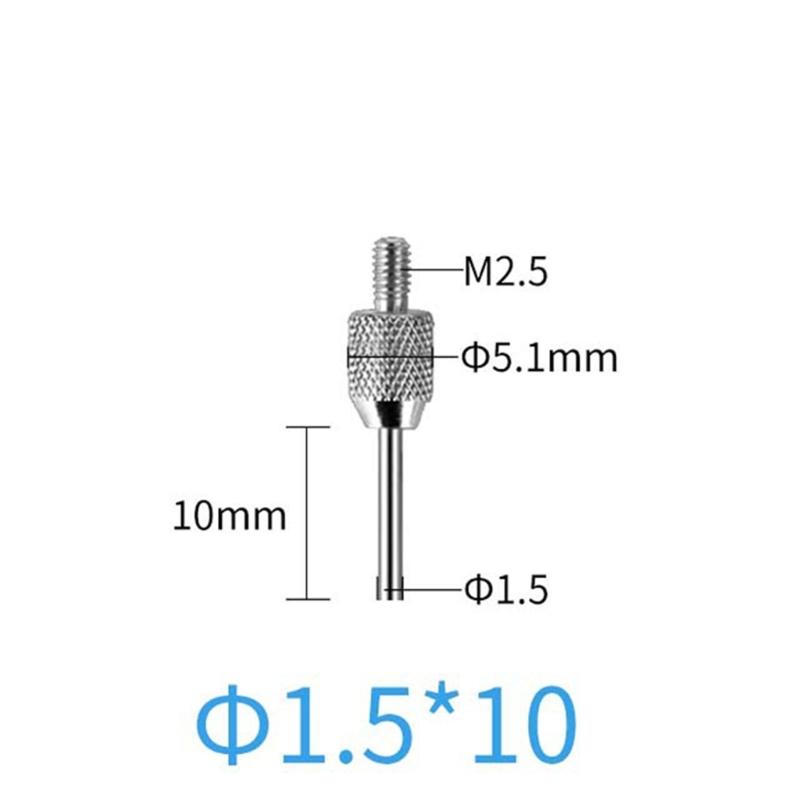 Needle Contact Point Sets for Dial Indicators Depth Gauge 4-48UNF Thread Shank 0.15mm 0.3mm 1.0mm 1.5mm 2.0mm Diameter