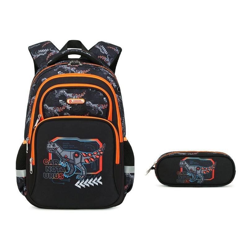 3-Piece School Backpack Set Spine Protection Ergonomic Waterproof Bookbag with Lunch Bag Pencil Case for Grades 3-6