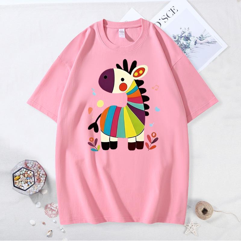 Chinese New Year Family T-Shirts: Year of the Horse Red Zodiac Design, Matching for Parent-Child Festive Party.