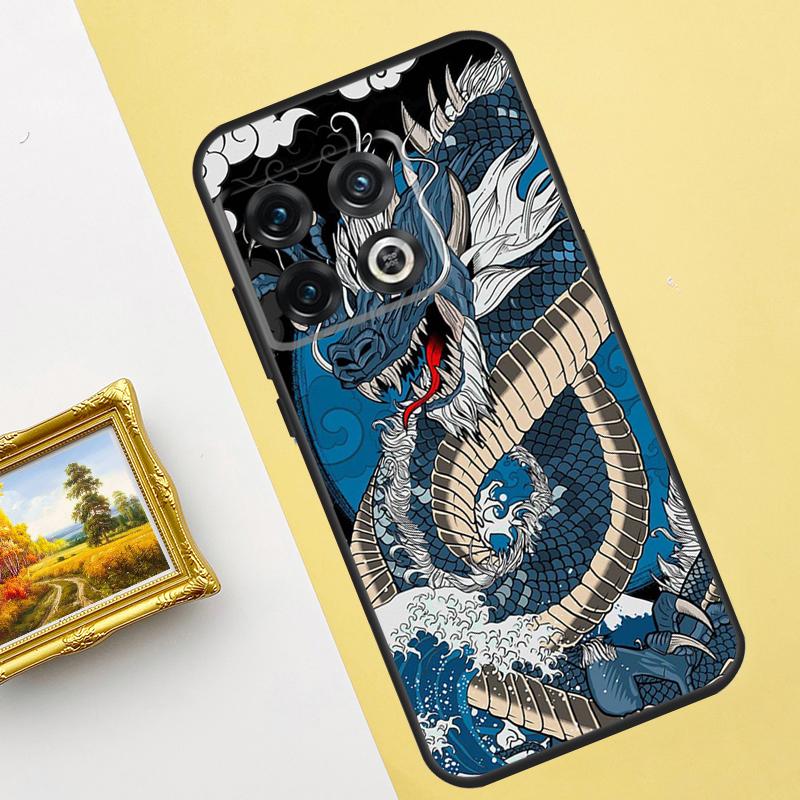 Japanese Dragon Art Case For Oneplus 10 Pro 9 Pro Ace 10T 9RT 8T Cover For Oneplus Nord 2 2T CE N10 N20 N300