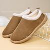 New Beijing Winter Women's Soft-soled Doudou Cotton Shoes with One Pedal, Velvet Warm, Casual and Comfortable, Lazy Half-tray Shoes