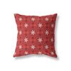 Snowflake Christmas Theme Printing Pattern Polyester Cushion Cover Home Living Room Sofa Decoration Square Pillow Pillow Cover