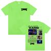 Rapper Cano Triana Tour Album 2025 Printed Tshirts for Unisex Unisex Harajuku Hip Hop Street Tshirt Casual Cotton Oversized T Shirt
