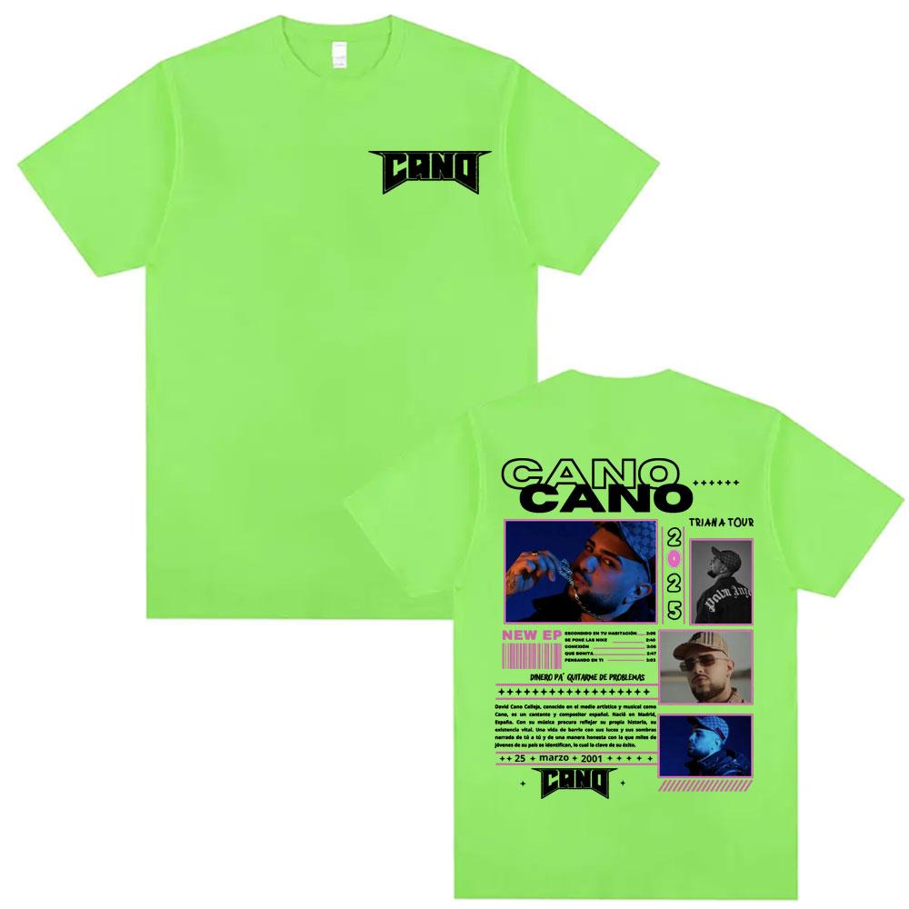 Rapper Cano Triana Tour Album 2025 Printed Tshirts for Unisex Unisex Harajuku Hip Hop Street Tshirt Casual Cotton Oversized T Shirt