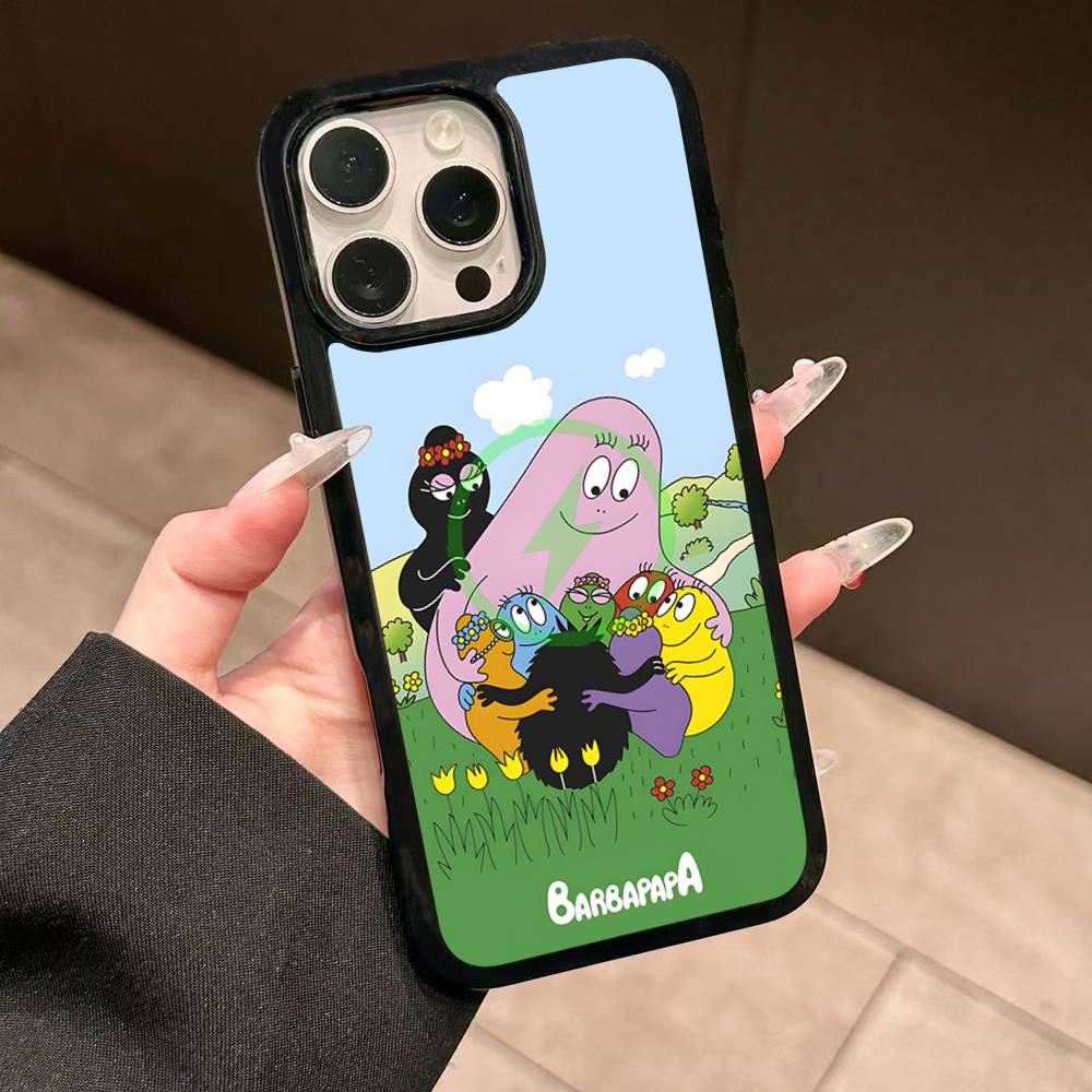 Cartoon Barbapapa Magnetic Wireless Phone Case For IPhone 17 16 15 14 Plus 13 12 11 Pro Max