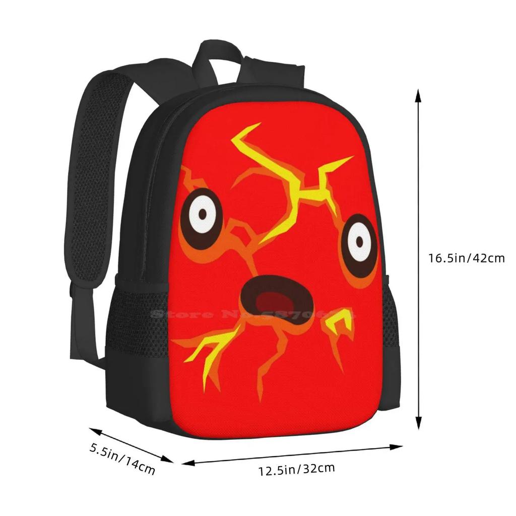 Boom! Pattern Design Bag Student's Backpack Boom Slime Slime Rancher Game Nerdy Anxious Worried Explode