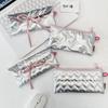 Sweet Quilted Bow Love Flap Pencil Case Organizer Coin Purse  Girly Cosmetic Bag Women Portable Sundries Storage Bag Gift