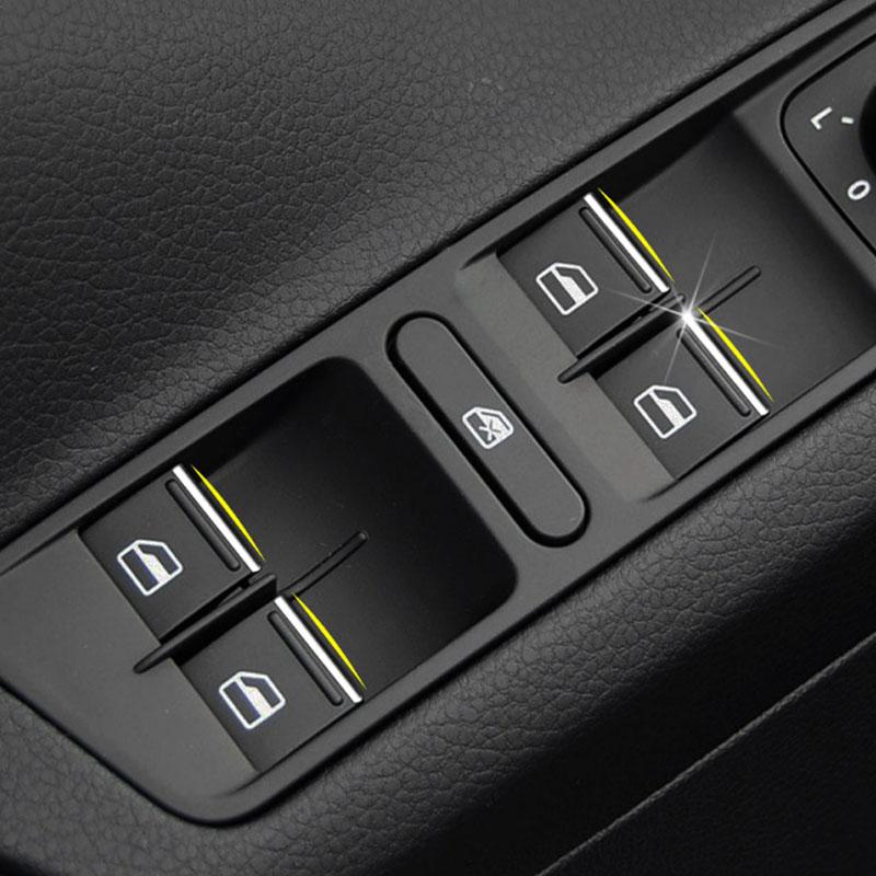 

7Pcs для Volkswagen VW Tiguan MK2 2017 - ABS Chrome кнопка підйому вікон ручка перемикача кришка декоративні аксесуари 7pc