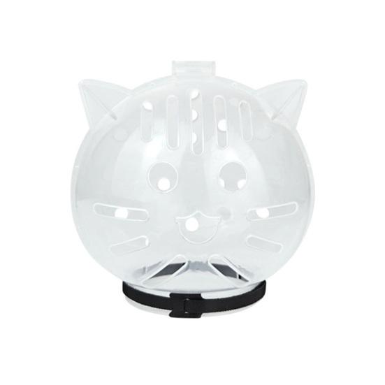 

Cat Bubble Muzzle Transparent Breathable Kitten Hood Bite Prevention Pet Helmet for Cats Grooming Bathing Nail Trimming Safely S