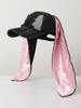 Distressed Denim Baseball Cap With Plush Long Earflaps For Adults