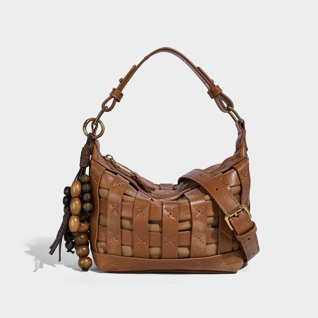 This Year's Trend 2025 New Niche Design Woven Hollow Handheld Basket Bag Stylish Versatile Trendy Women's Bag