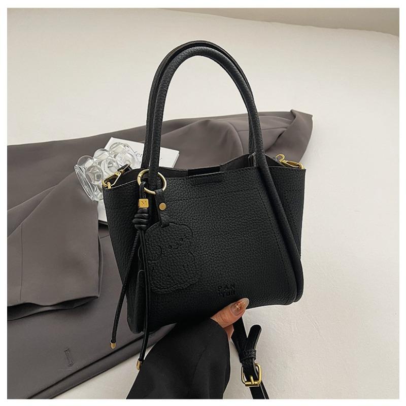 

Retro niche portable vegetable basket bag messenger bag women s new bucket bag versatile shoulder bag hand bag чёрный