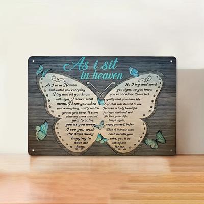 Room Decor When I Sit In Heaven Memorial Loved Ones Theme Decoration Iron Vintage Metal Iron Sign Vintage Plaque Decorati