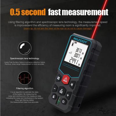 Portable Rangefinder Laser Distance Meter Tape 20 Sets Data Storage 40m