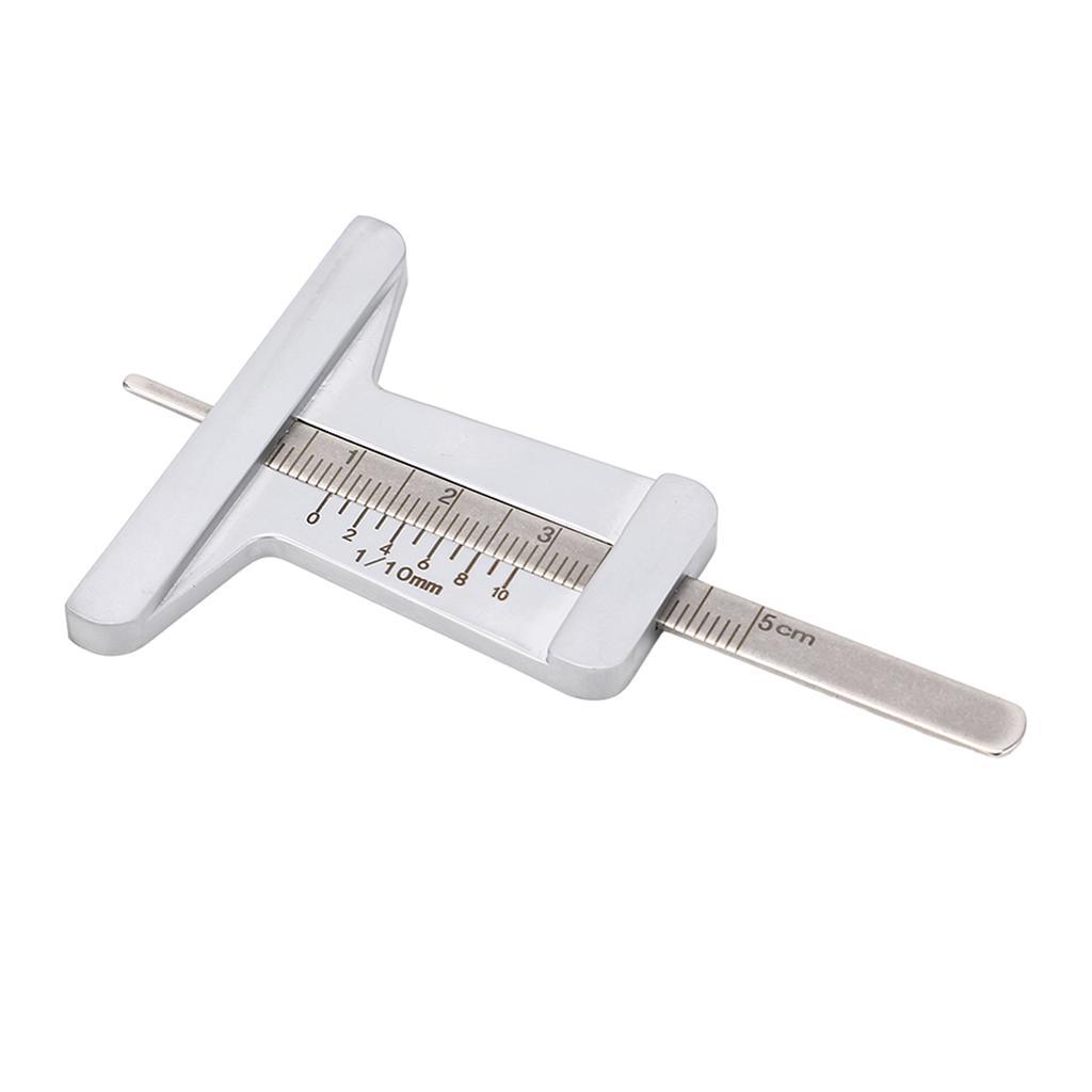 0 to 50mm Tire Thread Depth Gauge Stainless Steel Portable Depth Meter for Car Motorcycle