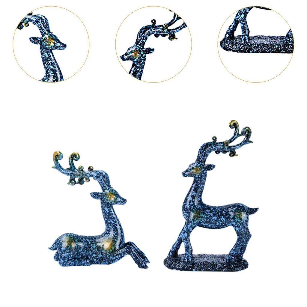 Figurine Car Dashboard Decor Reindeer Statue Resin Car Interior Accessory Christmas