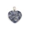 Herzförmiger Naturstein Anhänger Tigerauge Amethyst Jade Kristall Stein Charms Für DIY Exquisites Halsketten Schmuckzubehör