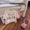 Girls' Summer Cotton Printed Shorts & T-Shirt Set