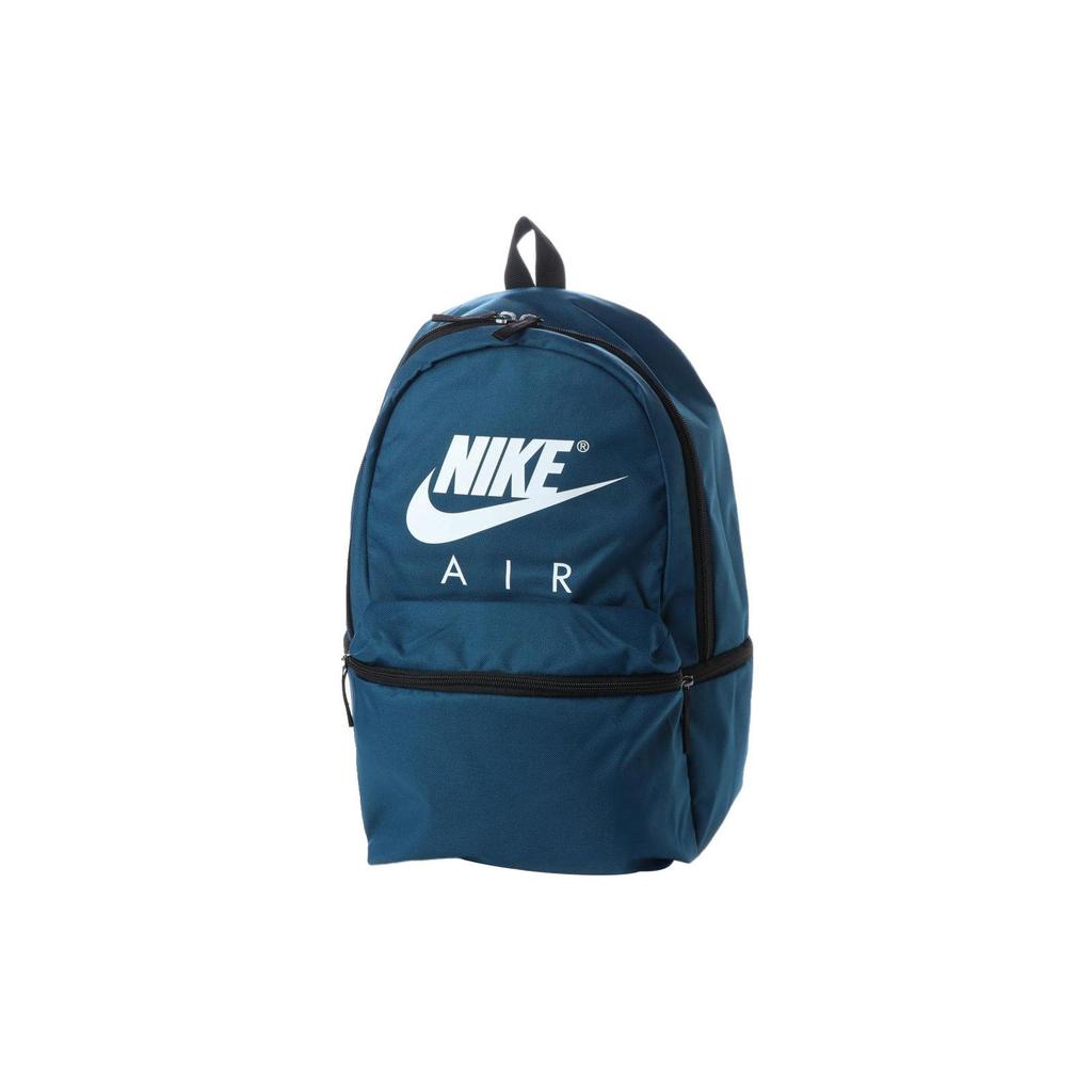 Nike Letter Logo Print Zipper Travel Sports Polyester Backpack Unisex Backpack Blue BA5777-410